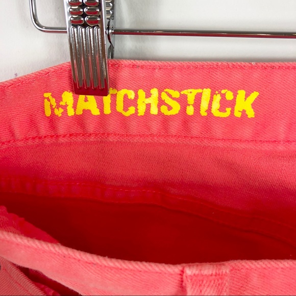 J. Crew Factory Neon Coral Jeans Matchstick Pink - Picture 6 of 8